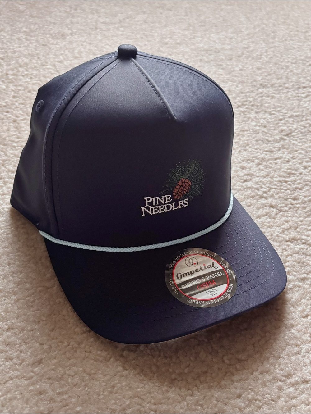 NWT Imperial Golf Pine Needles Logo Rope Hat